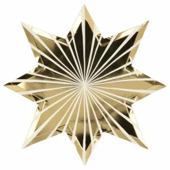Assiettes étoiles dorées Belle Epoque - Set de 8 | Doré