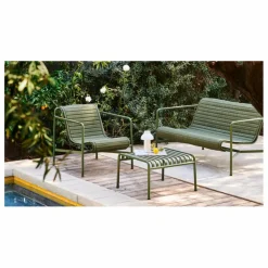 Assise pour fauteuil lounge pallissade | Olive