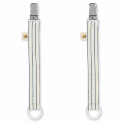 Attaches-tétines Stripes - Set de 2 | Bleu
