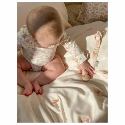Attache-tétines brodé Bows | Rose