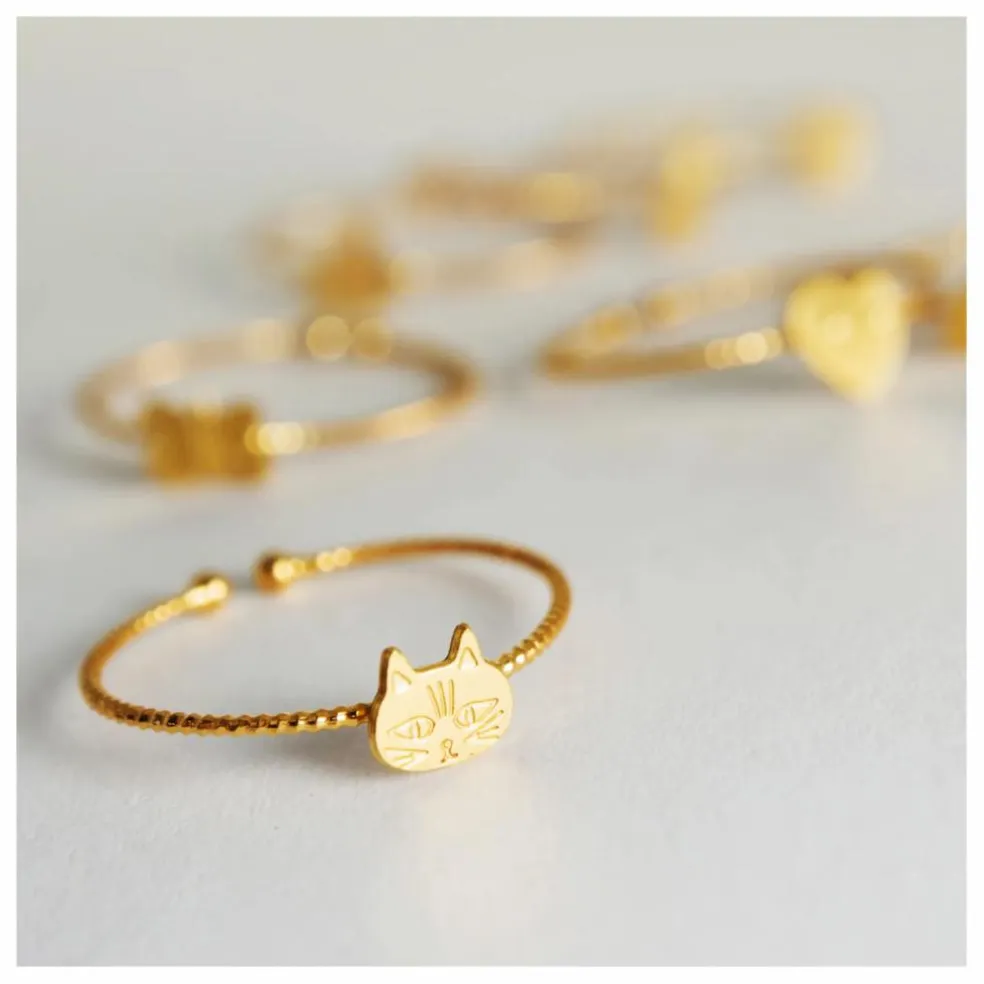 Bague Chat | Doré