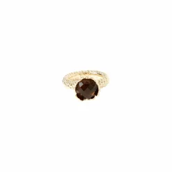 Bague Latina Quartz Fumé | Doré