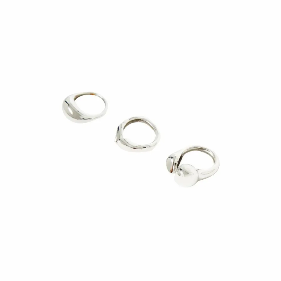 Bagues Superposables Pebble | Argenté