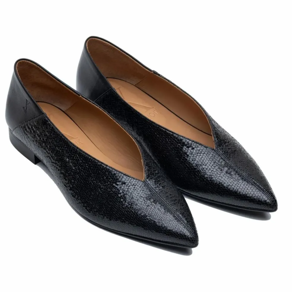 Ballerines Audrey Cuir | Noir