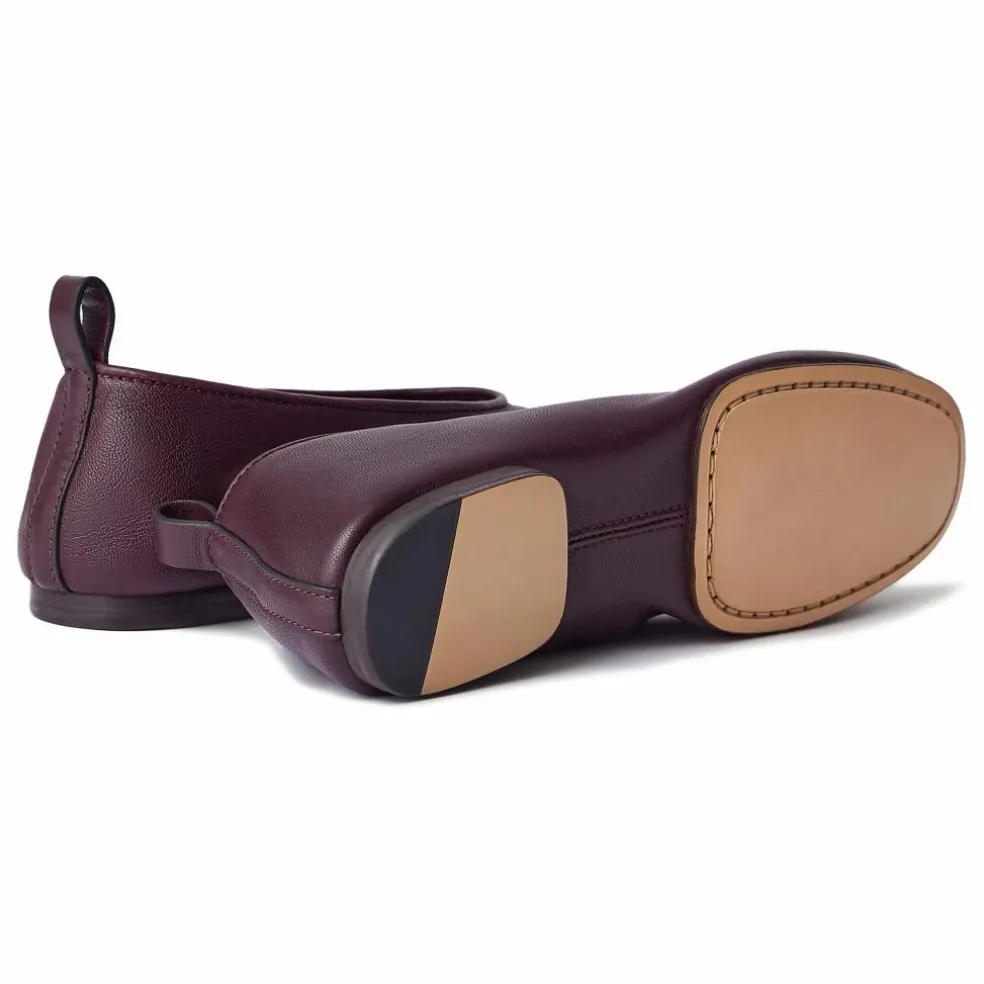 Ballerines Bala Cuir | Lie de vin