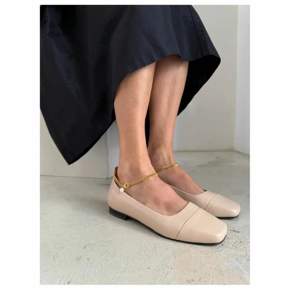 Ballerines Cuir | Nude