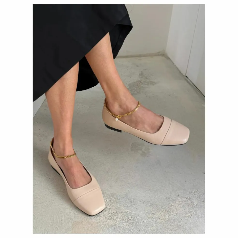 Ballerines Cuir | Nude