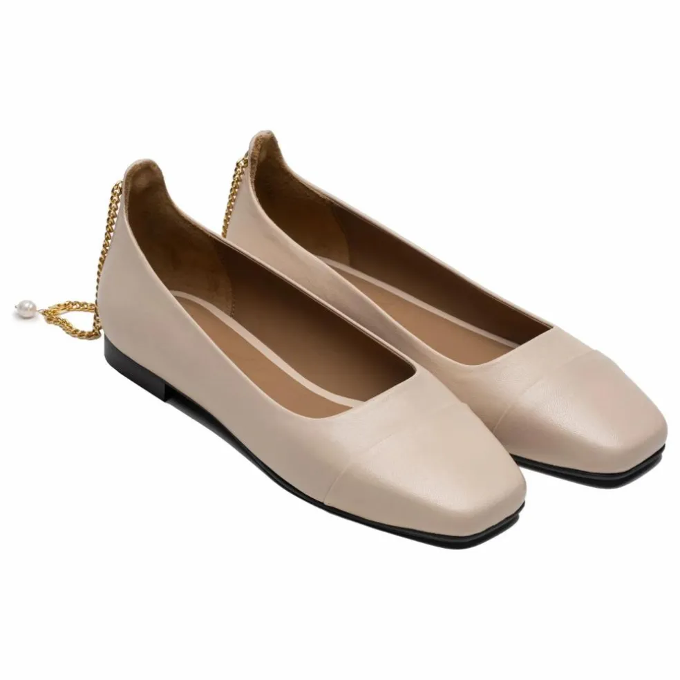 Ballerines Cuir | Nude