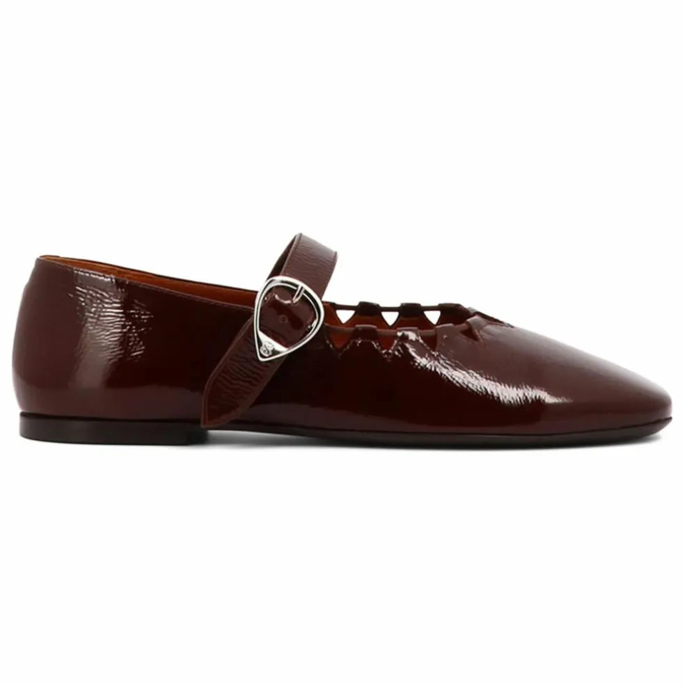 Ballerines Ginger Vernis | Chocolat