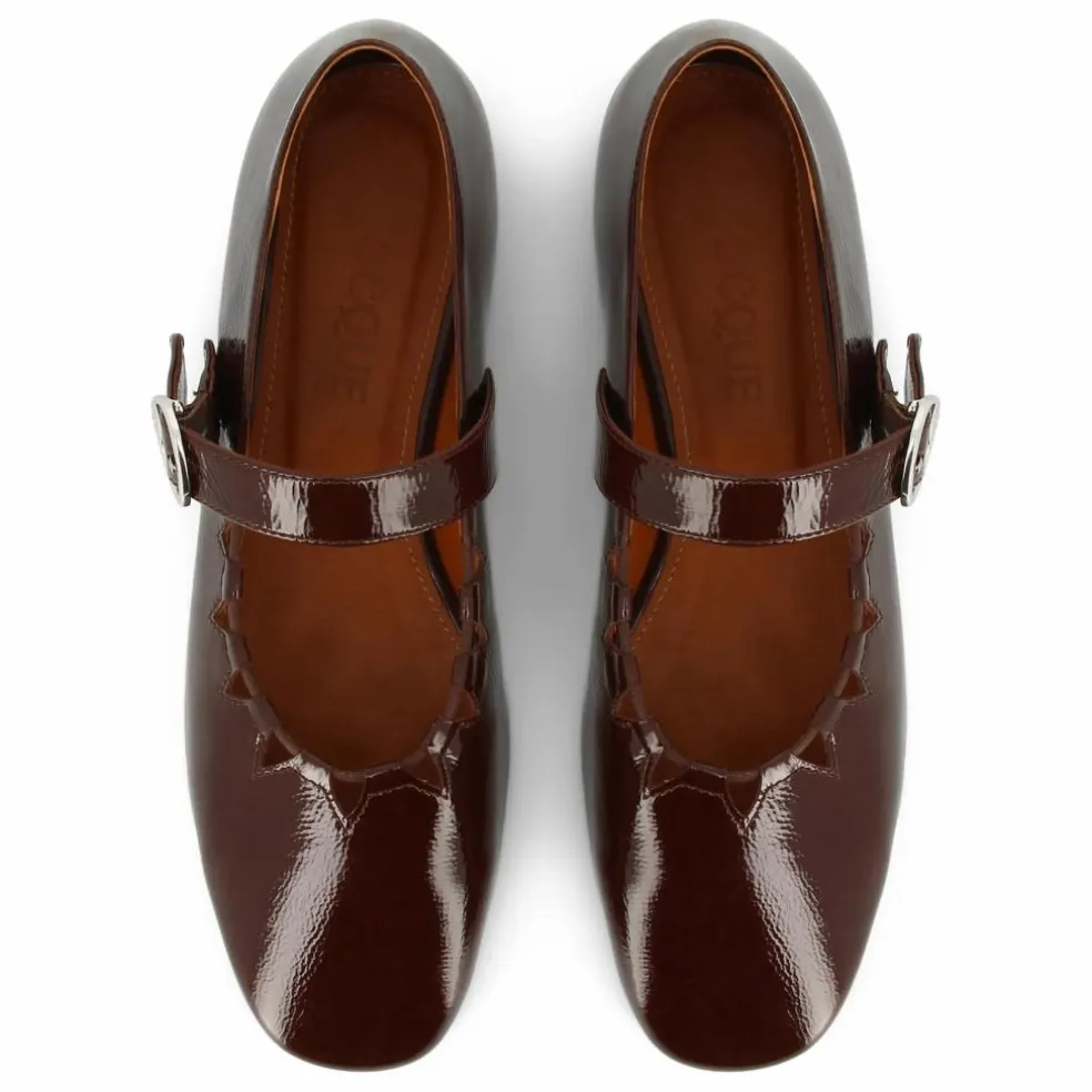 Ballerines Ginger Vernis | Chocolat