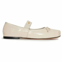 Ballerines Jolie Cuir Craquelé | Ivoire