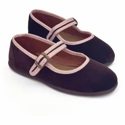 Ballerines León Velours | Chocolat