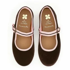 Ballerines León Velours | Chocolat
