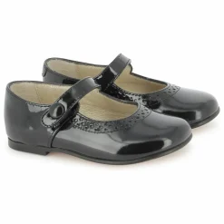 Ballerines Lisse Perfo Vernis | Bleu marine