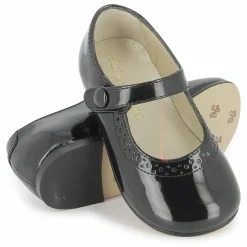 Ballerines Lisse Perfo Vernis | Bleu marine