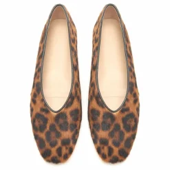 Ballerines Regency Léopard Poils de Veau | Brun