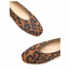 Ballerines Regency Léopard Poils de Veau | Brun