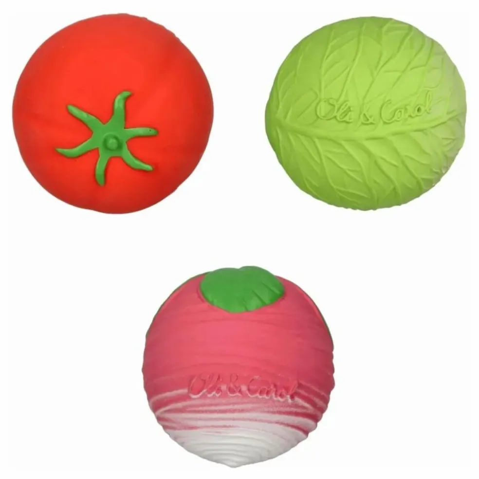 Balles sensorielles Salade de légumes - Lot de 3