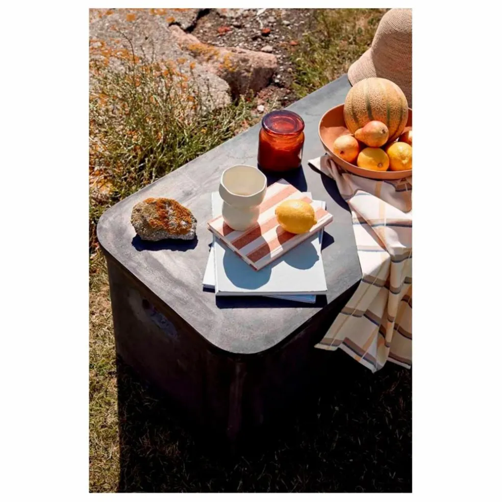 Banc de rangement outdoor Fiber | Charbon