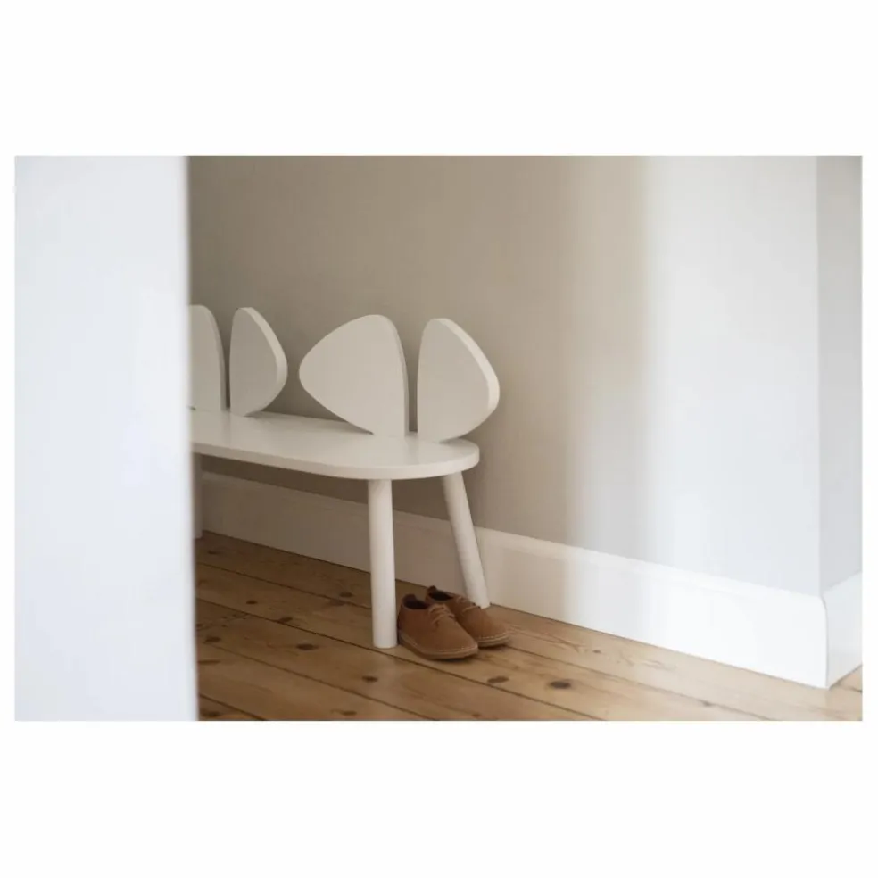 Banc en chêne Souris | Blanc