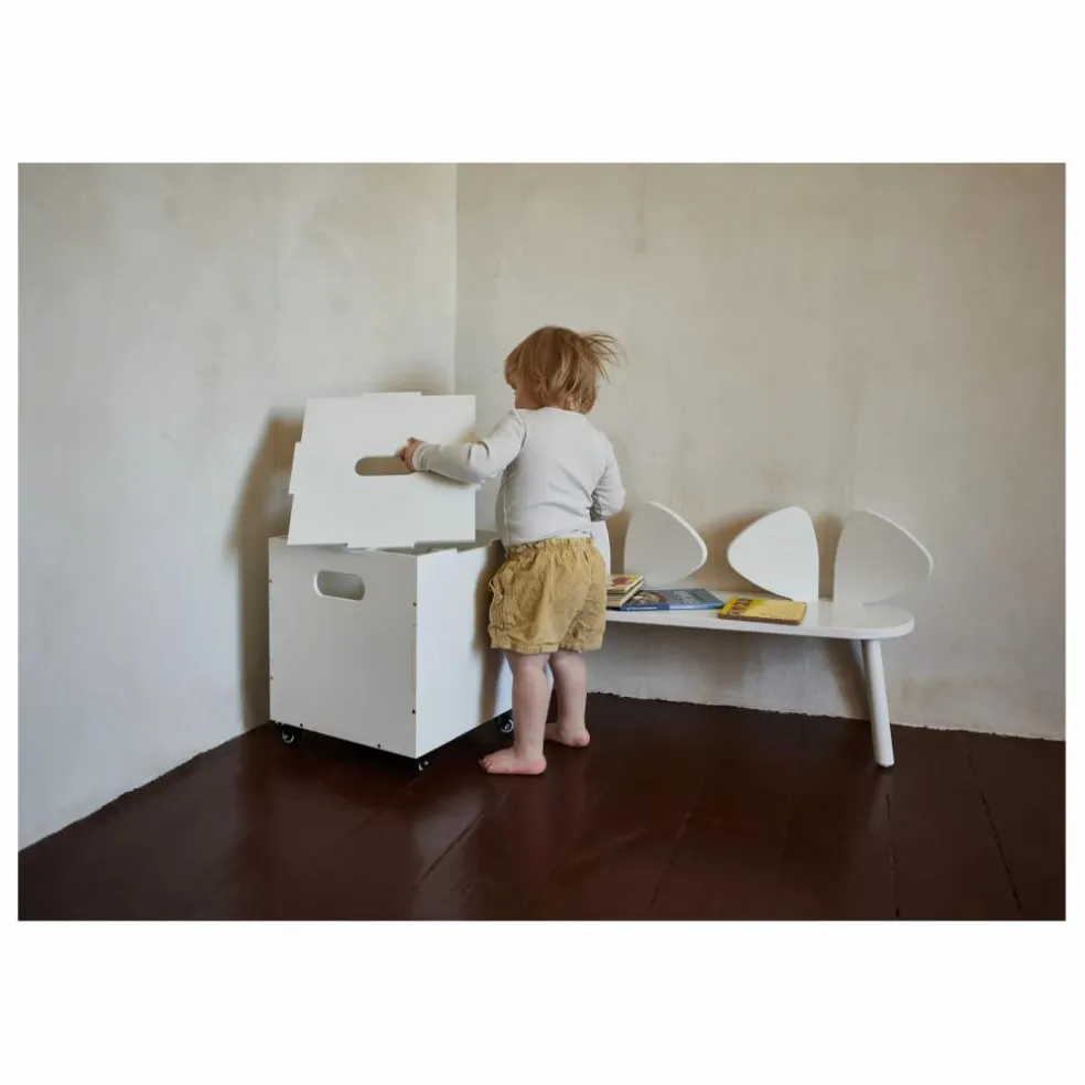 Banc en chêne Souris | Blanc