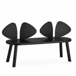 Banc en chêne Souris | Noir