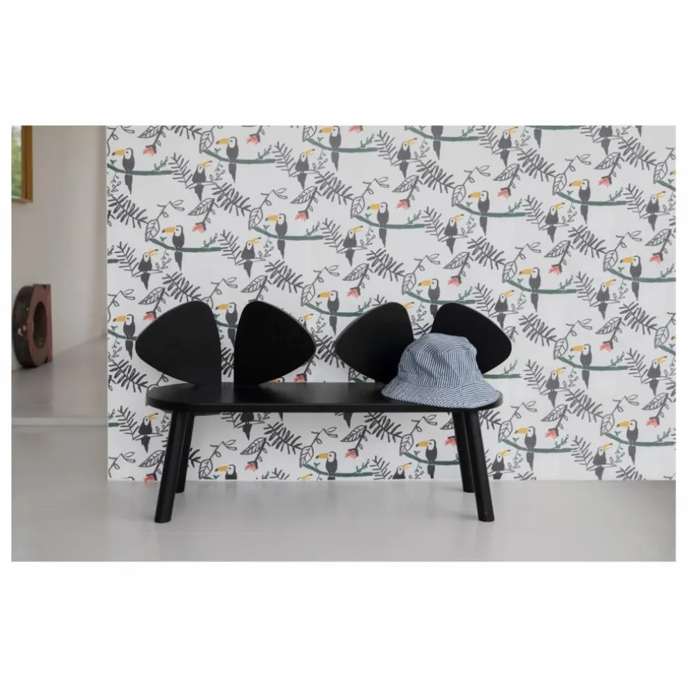 Banc en chêne Souris | Noir