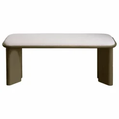 Banc Lazare en bois laqué | Vert kaki