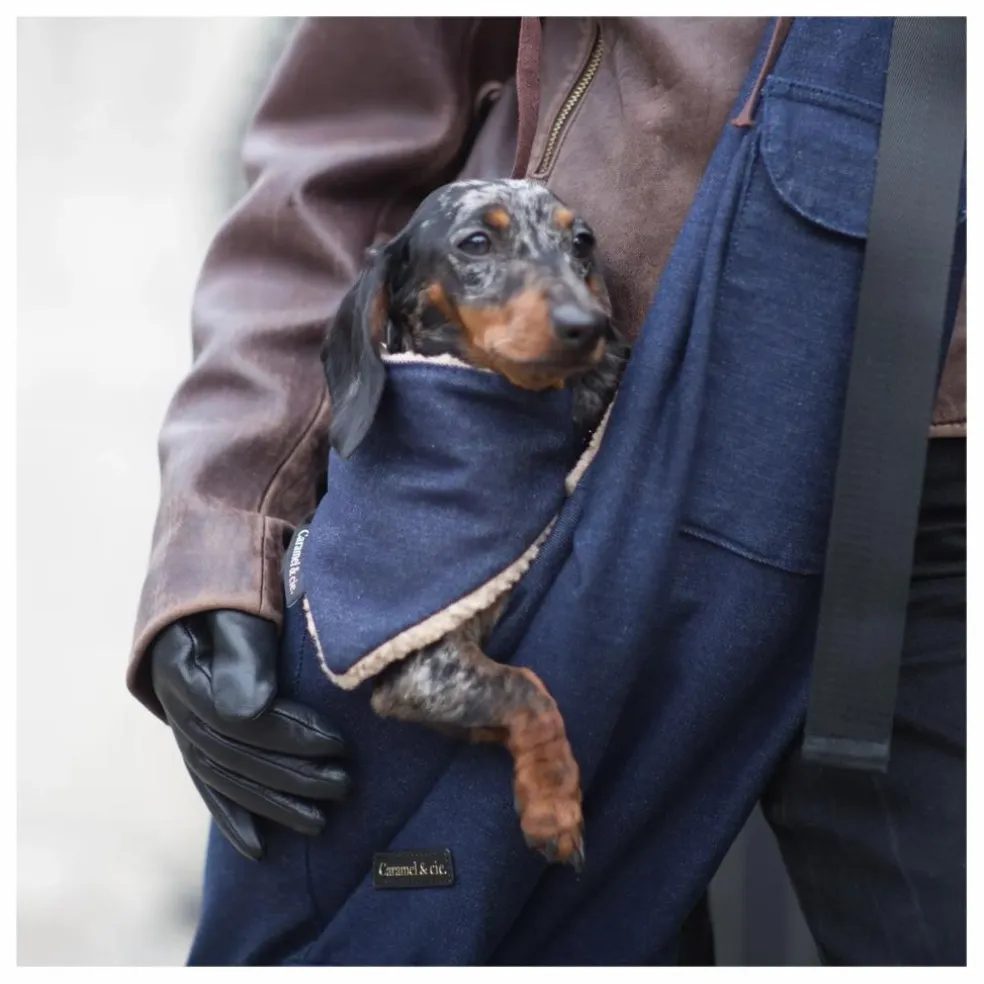 Bandana Denim Chien | Bleu