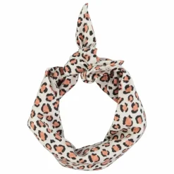 Bandana Léopard Coton Bio | Ecru