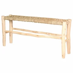 Banquette en bois brut