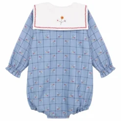 Barboteuse Catherina Coton Bio | Bleu