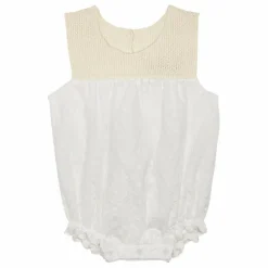 Barboteuse Coton Bio Antonella | Blanc cassé