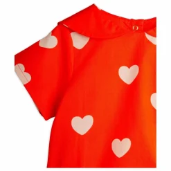 Barboteuse Cœurs Coton Bio | Rouge