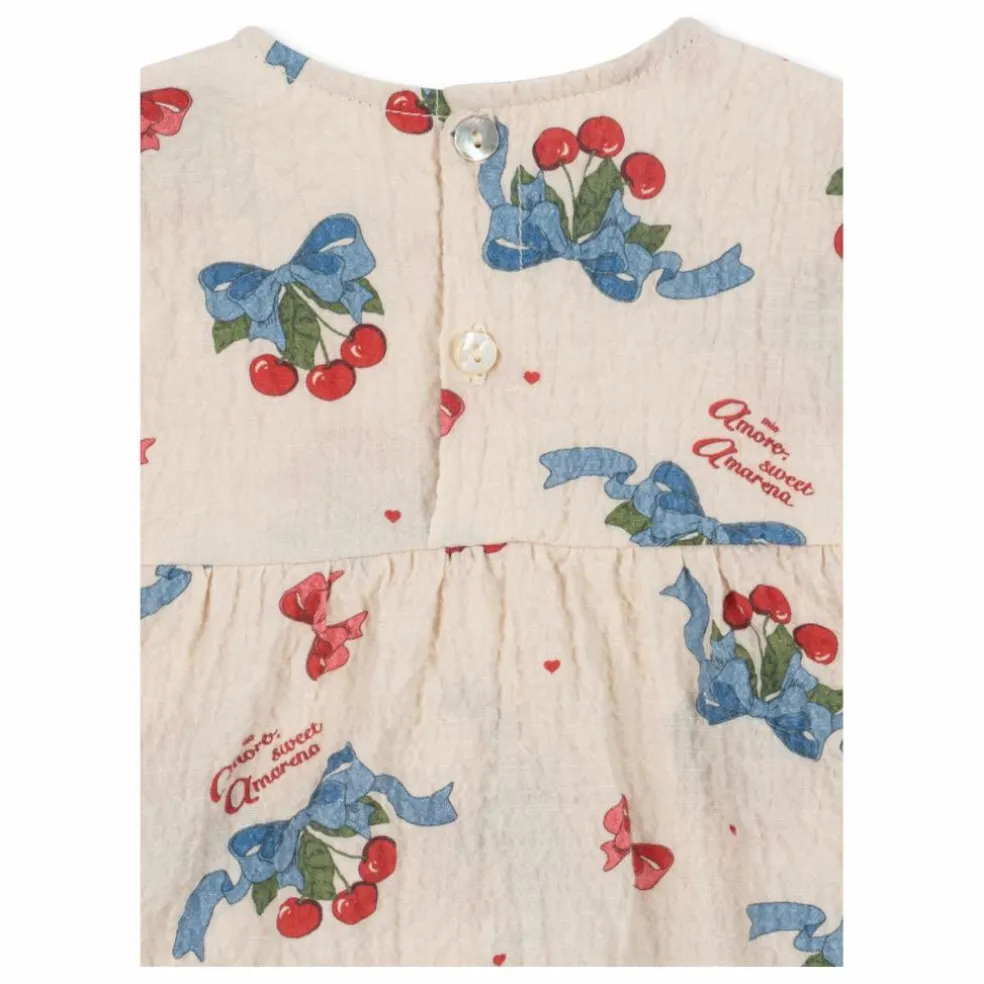 Barboteuse Elin Nœuds Coton Bio | Beige