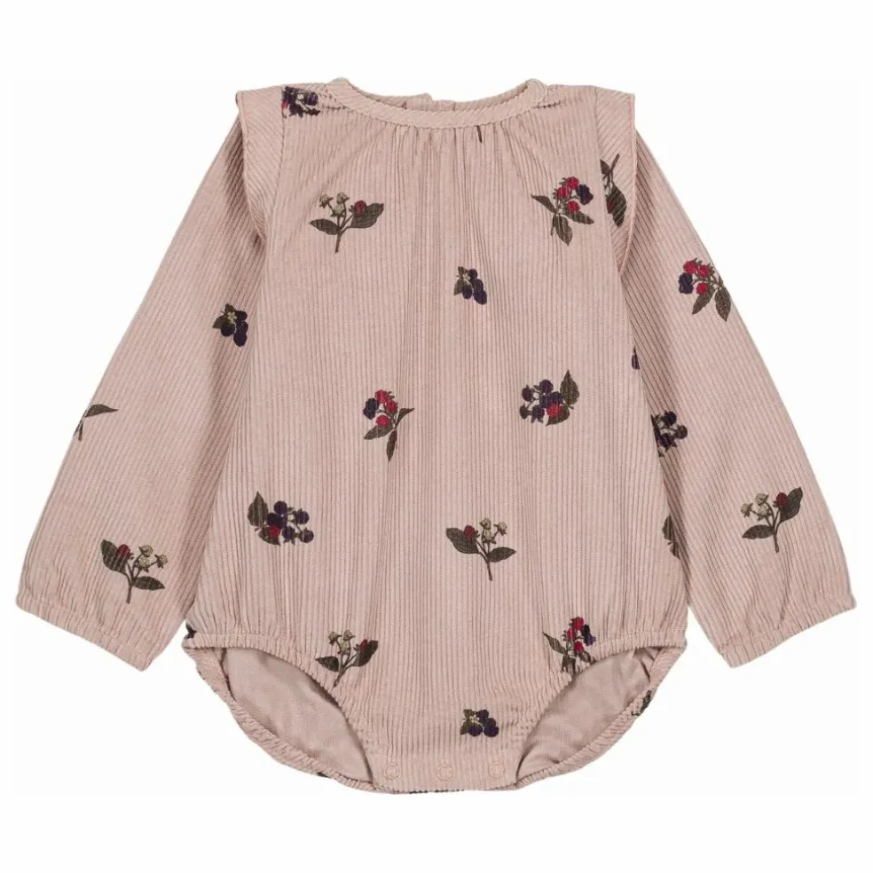 Barboteuse Esmée Velours Côtelé Coton Bio | Mauve