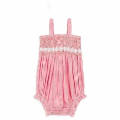 Barboteuse Francesca Coton Bio | Rose bonbon