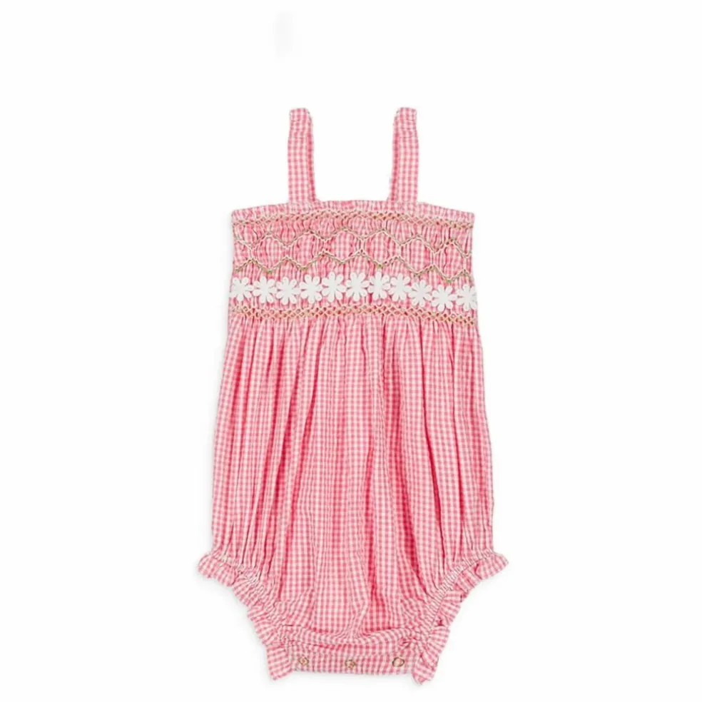 Barboteuse Francesca Coton Bio | Rose bonbon