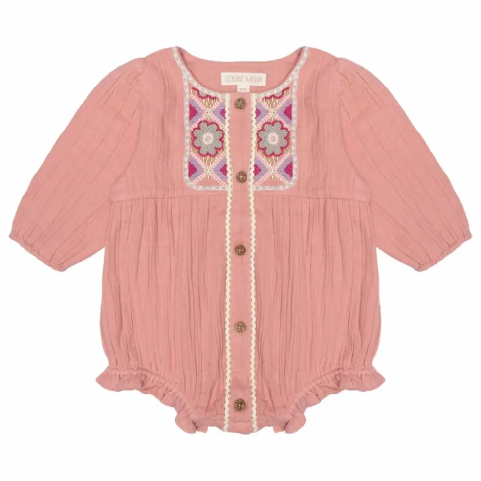 Barboteuse Lilana Gaze de Coton | Rose
