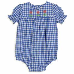 Barboteuse Lucette Vichy | Bleu