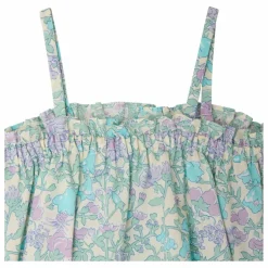 Barboteuse Nefle Liberty Coton Bio | Vert d'eau