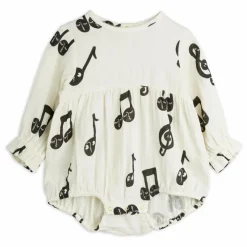 Barboteuse Notes Coton Bio | Blanc
