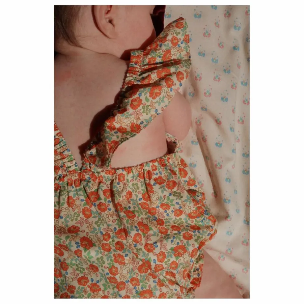 Barboteuse Verbena Coton Bio | Orange