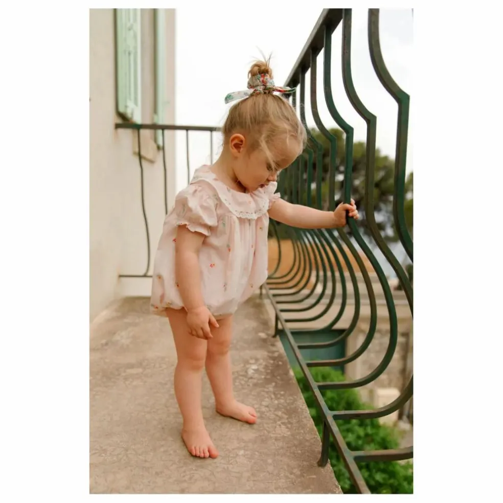 Barboteuse Yolia Coton Bio | Rose poudré