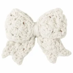 Barrette Nœud Crochet | Ecru
