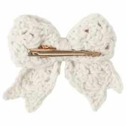 Barrette Nœud Crochet | Ecru