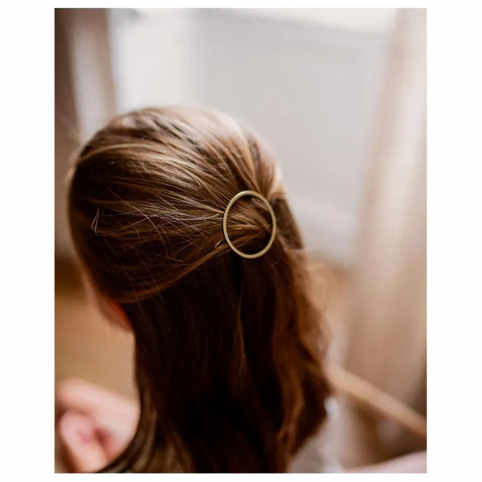 Barrette ronde Emma | Doré