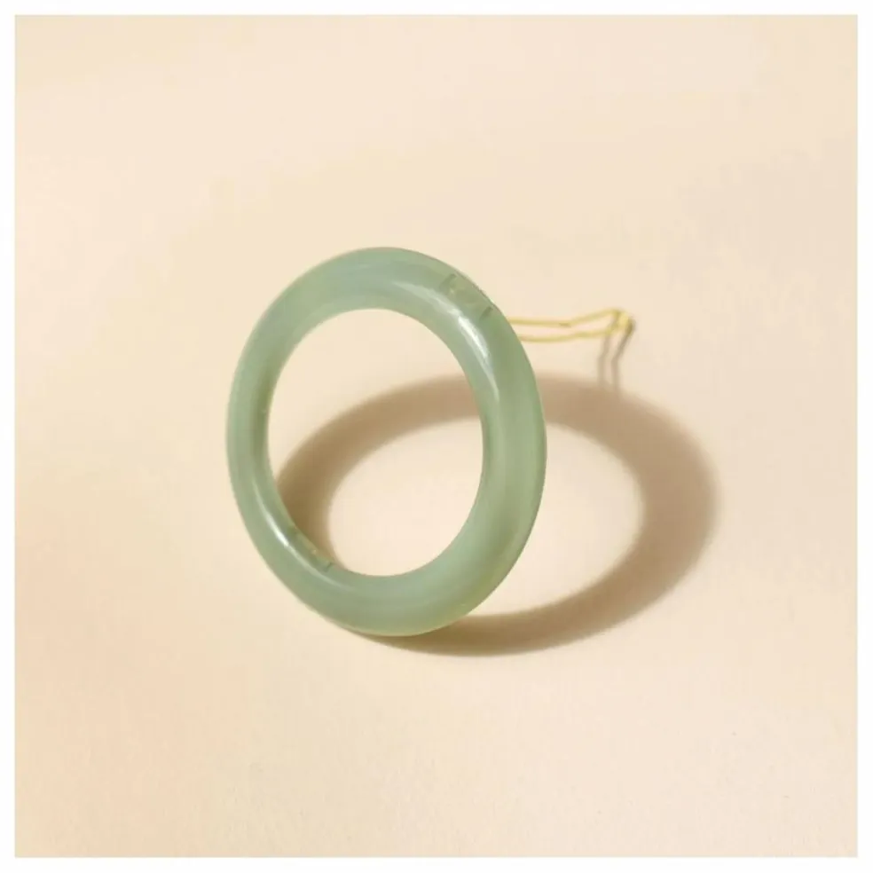Barrette ronde Opaline | Vert d'eau