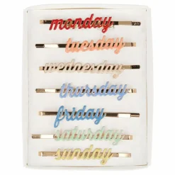 Barrettes jours de la semaine - Set de 7