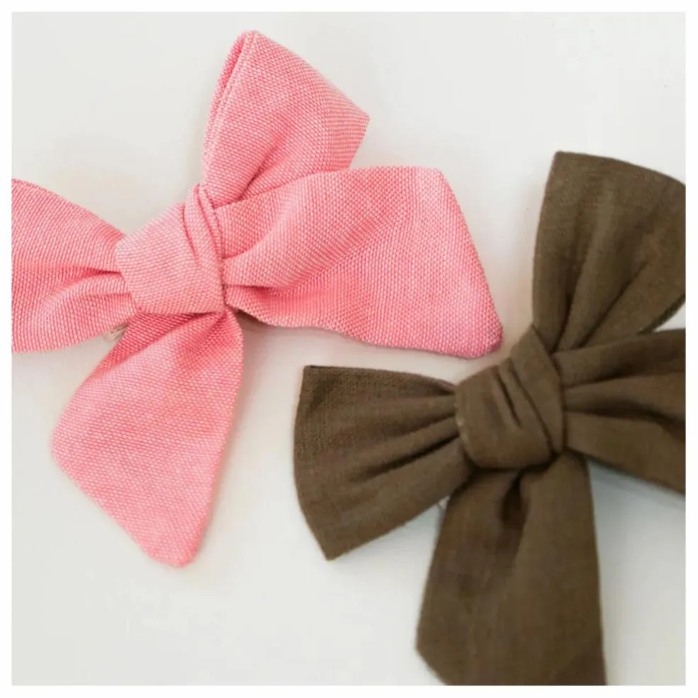 Barrettes Nœuds - Set de 2 | Rose